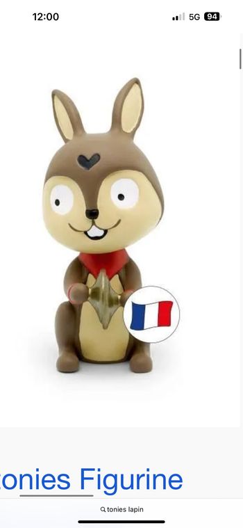 Tonie lapin neuve