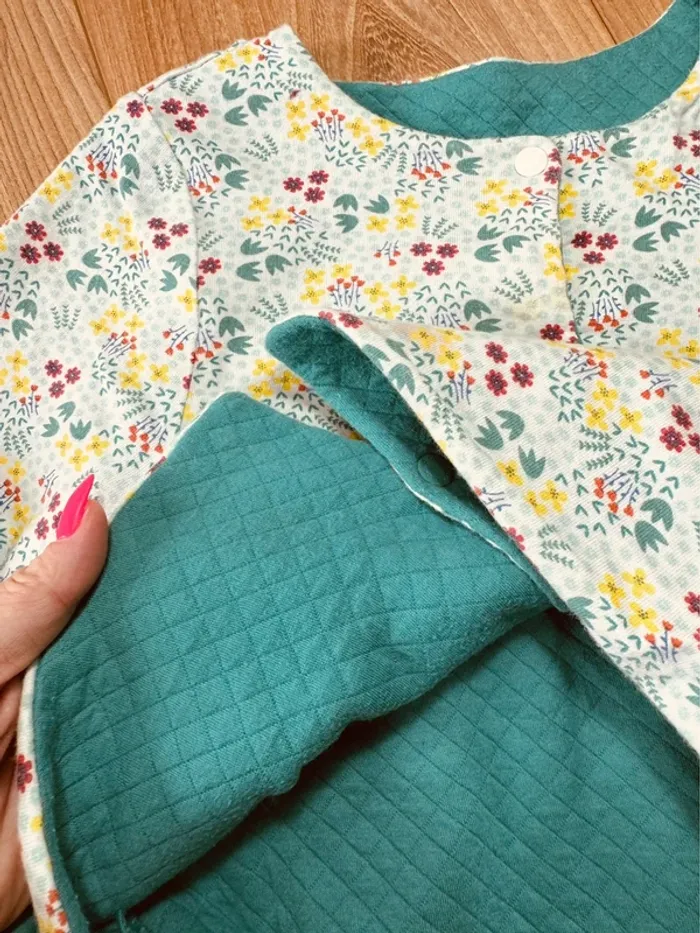 Taille 6 ans tenue 2 pièces fille Okaidi Creeks verte moutarde * fleurs * 💐 - photo numéro 5