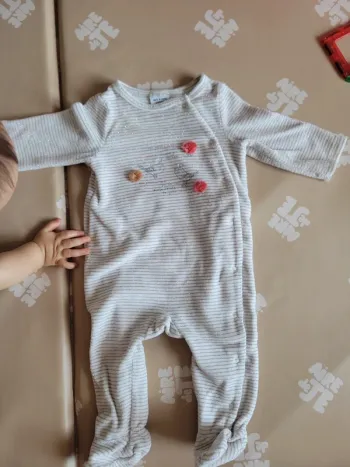 Pyjama polaire automne hiver doré rayé paillettes