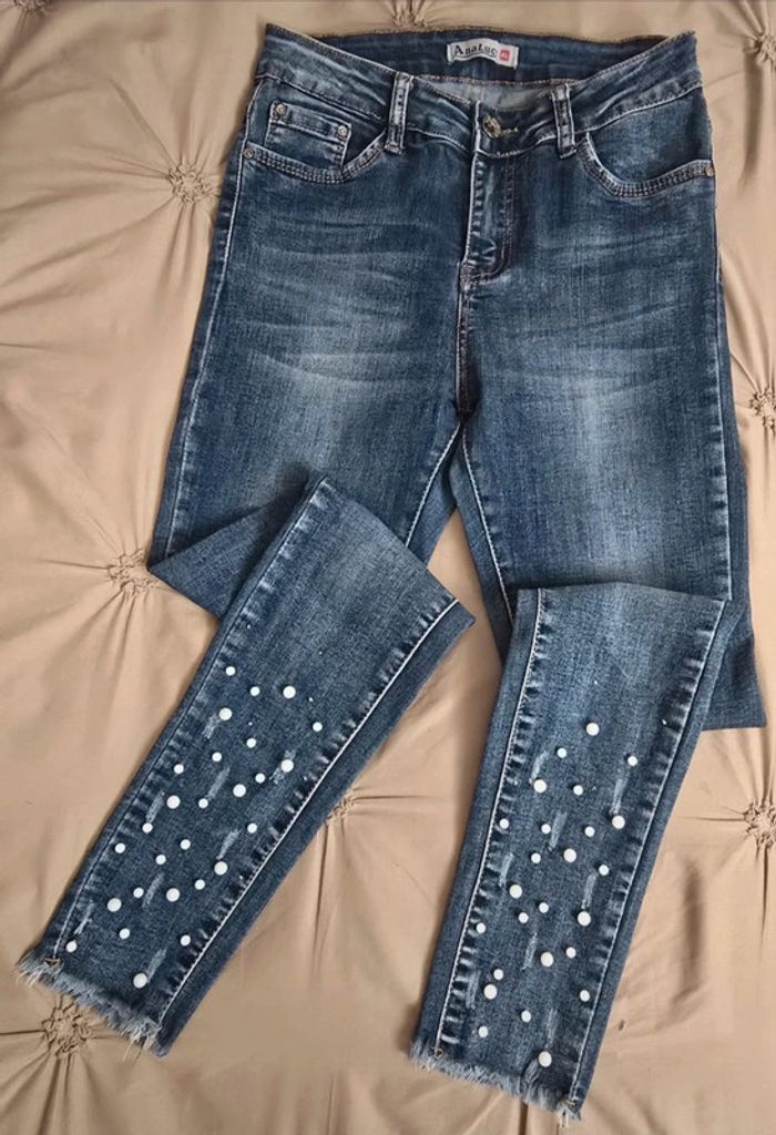 Jean skinny perles - photo numéro 4