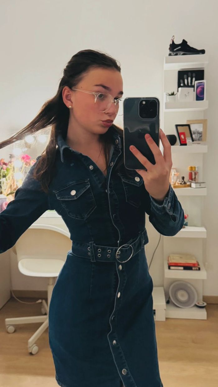 Robe en jean denim mi-longues - photo numéro 2