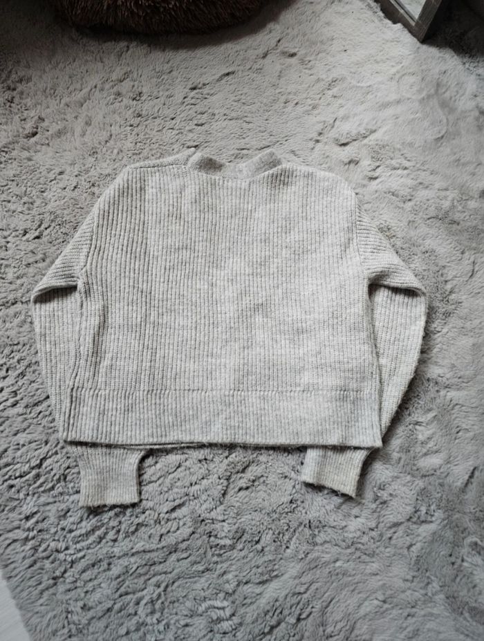 Gilet cardigan à boutons gris - photo numéro 2