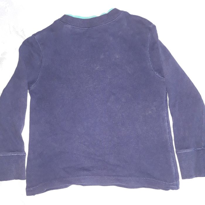 Faby27800 Polo "OKAIDI" 3 ans bleu marine et vert manches longues - photo numéro 2