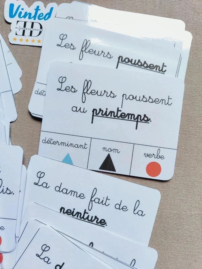 40 cartes à pince sur la nature des mots - photo numéro 2