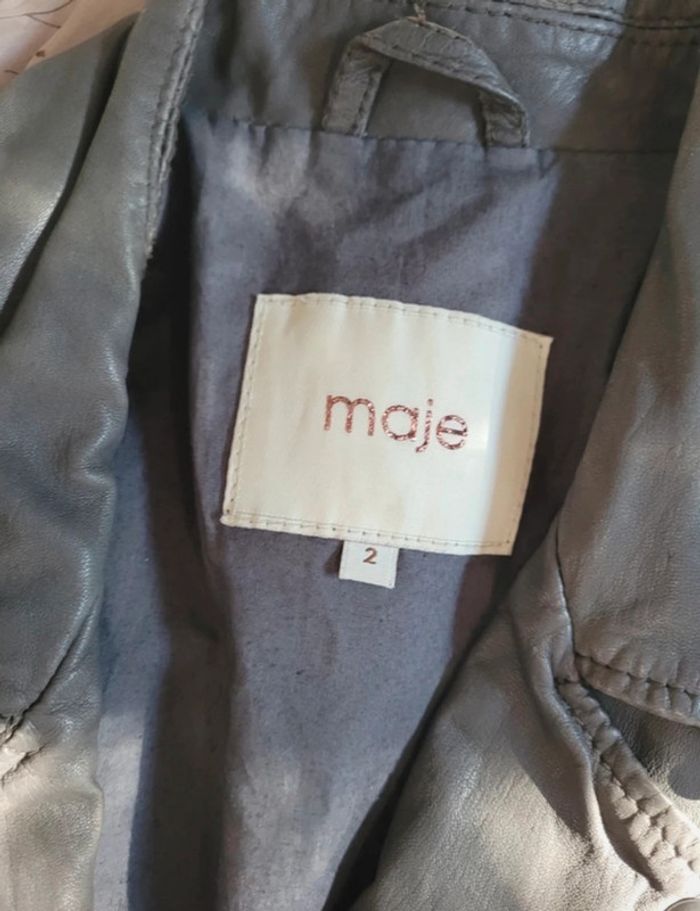Gilet en cuir maje taille 2 - photo numéro 4