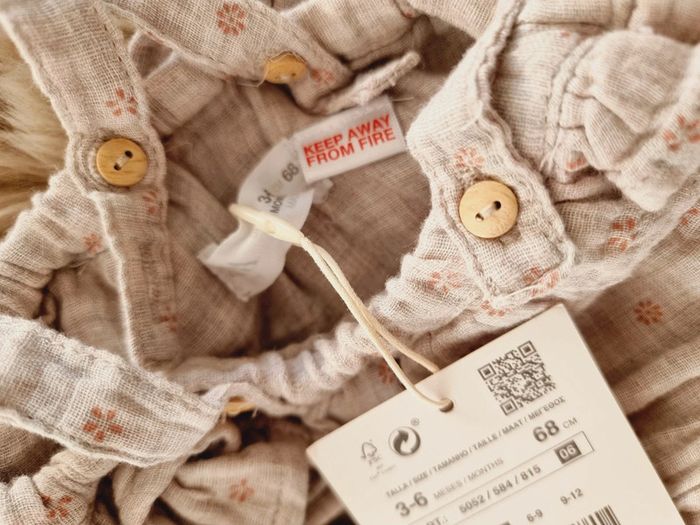 Ensemble gilet maille et bloomer barboteuse 3/6mois fille - photo numéro 5