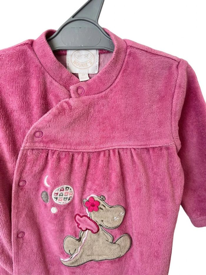 Pyjama velours rose - Noukie's 6 mois (68cm) - photo numéro 2