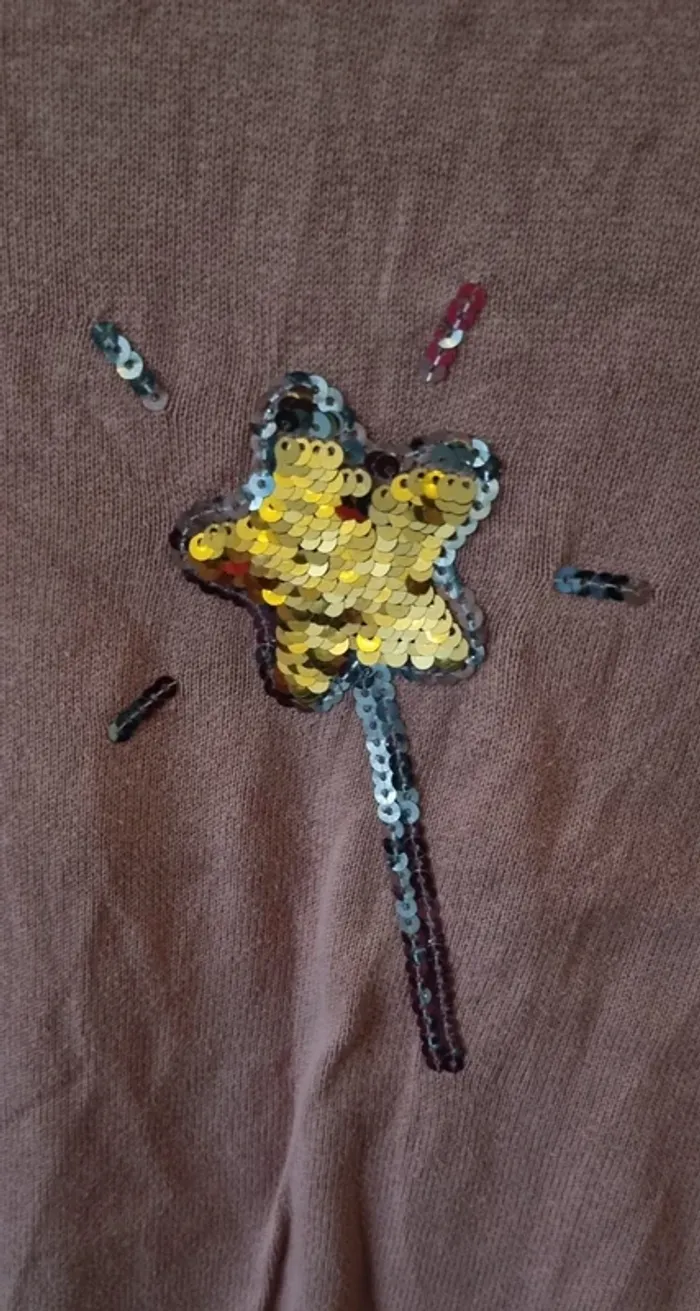 Pull léger taille 5 ans rose avec étoiles charlie & prune - photo numéro 3