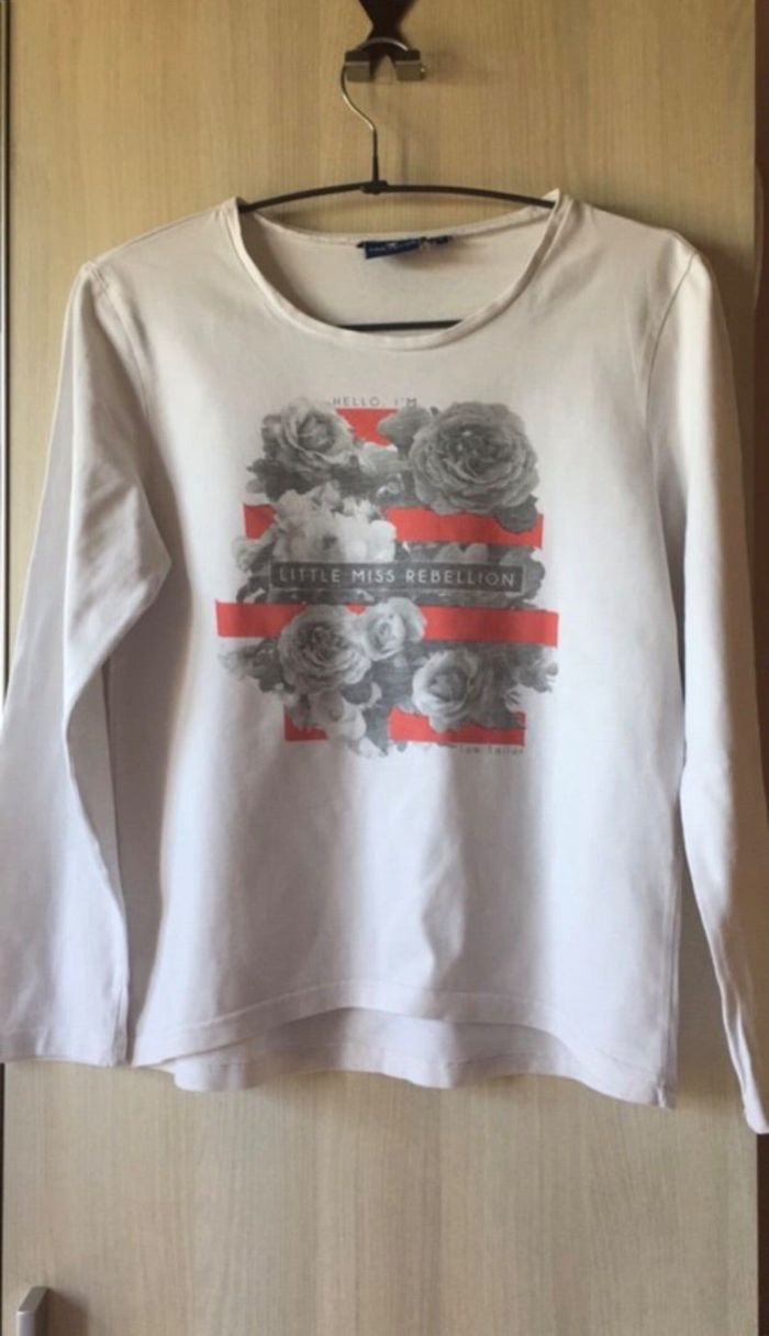 T-shirt manche longue blanc