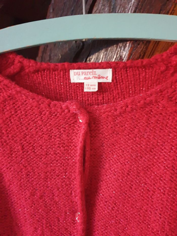 Gilet rouge pailletté - photo numéro 2