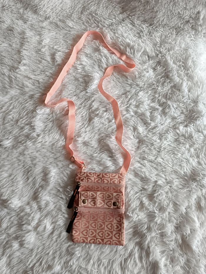 Sac bandoulière imprimé coeurs (réglable) - photo numéro 2