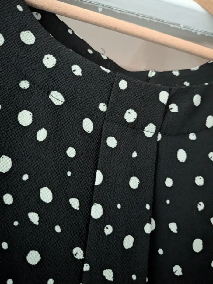 Magnifique haut blouse femme noir et blanc taille 44 - photo numéro 2