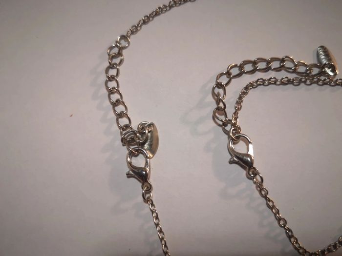 Parure collier + bracelet argenté - photo numéro 3