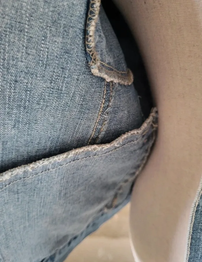 Veste en jean bleue claire M&S Mode Taille 38 - photo numéro 4
