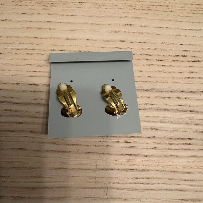 Boucles d’oreilles à clips • rouge & blanc • neuves 🌿 - photo numéro 2
