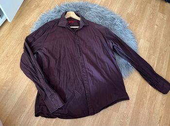 Chemise unie bordeau taille 44