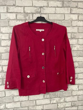 Veste légère Armand Thiery 42 bordeaux – 100% lin – Très bon état
