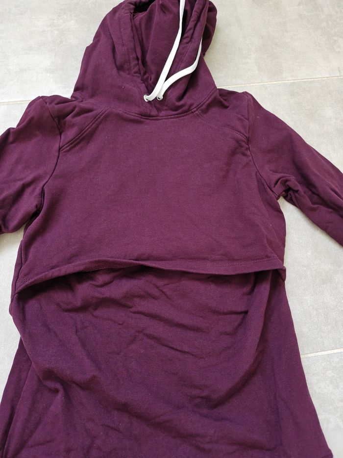 Pull allaitement bordeaux - photo numéro 2