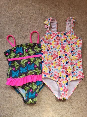 Lot de 2 maillots de bain 2 ans fille neufs