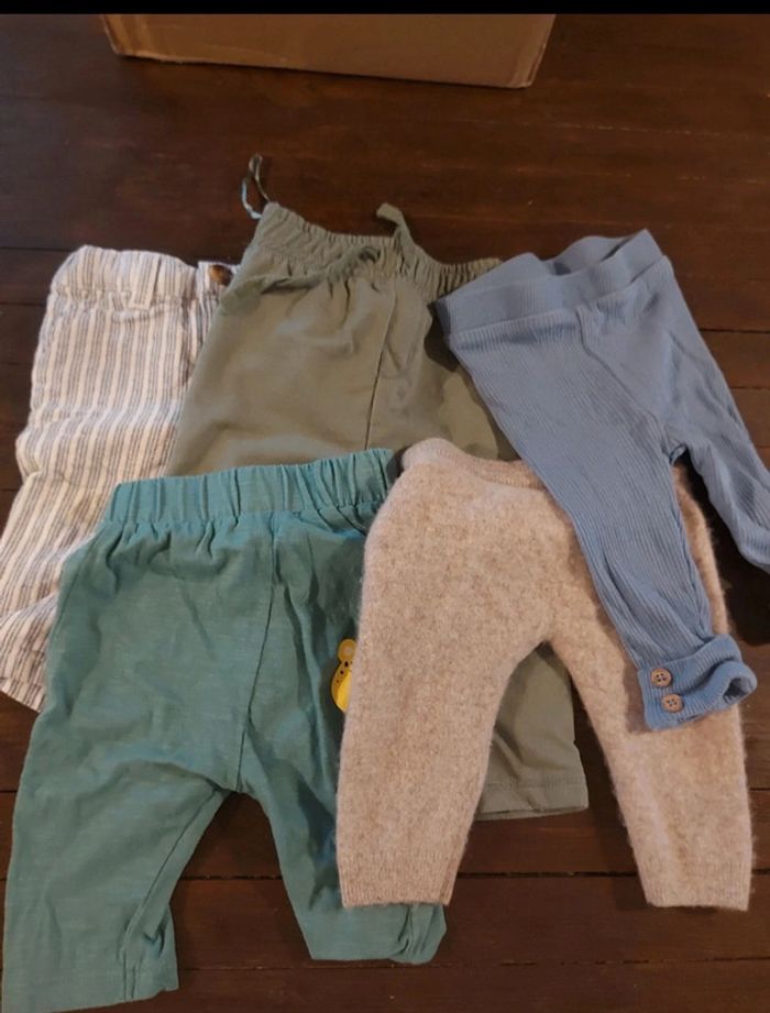 Lot 9 pantalons bebe 3 mois - photo numéro 3