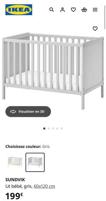 Chambre bébé IKEA SUNDVIK