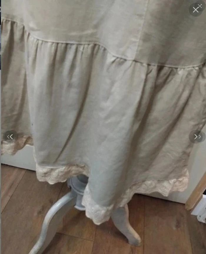 Robe d'été en lin et coton beige t 38 Mystic - photo numéro 3