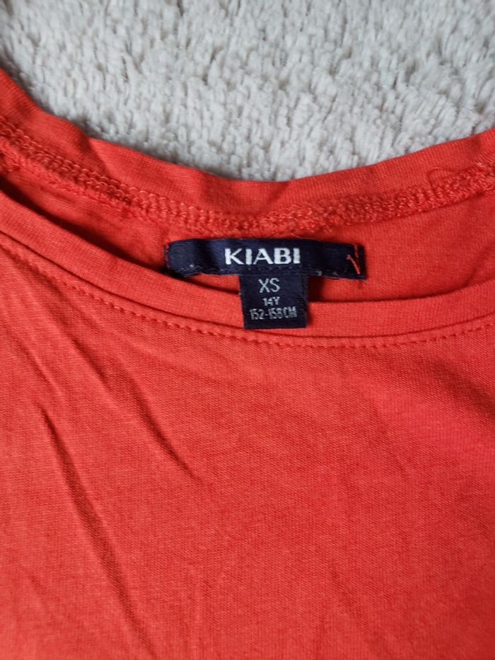 T-shirt rouge épaules dénudées taille 14 ans - photo numéro 4