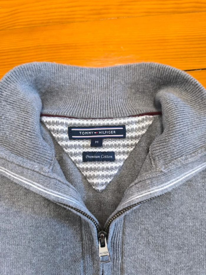 Half Zip Tommy Hilfiger - Col camionneur - Gris - Taille M - photo numéro 6