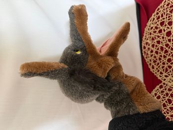 Marionnette à main en peluche Dakin Big Bad Wolf vintage des années 1980