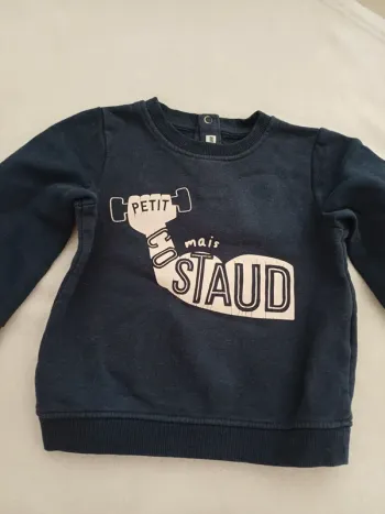Sweat bleu marine 18 mois