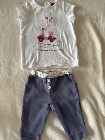Ensemble t-shirt pantalon bébé 3M DPAM