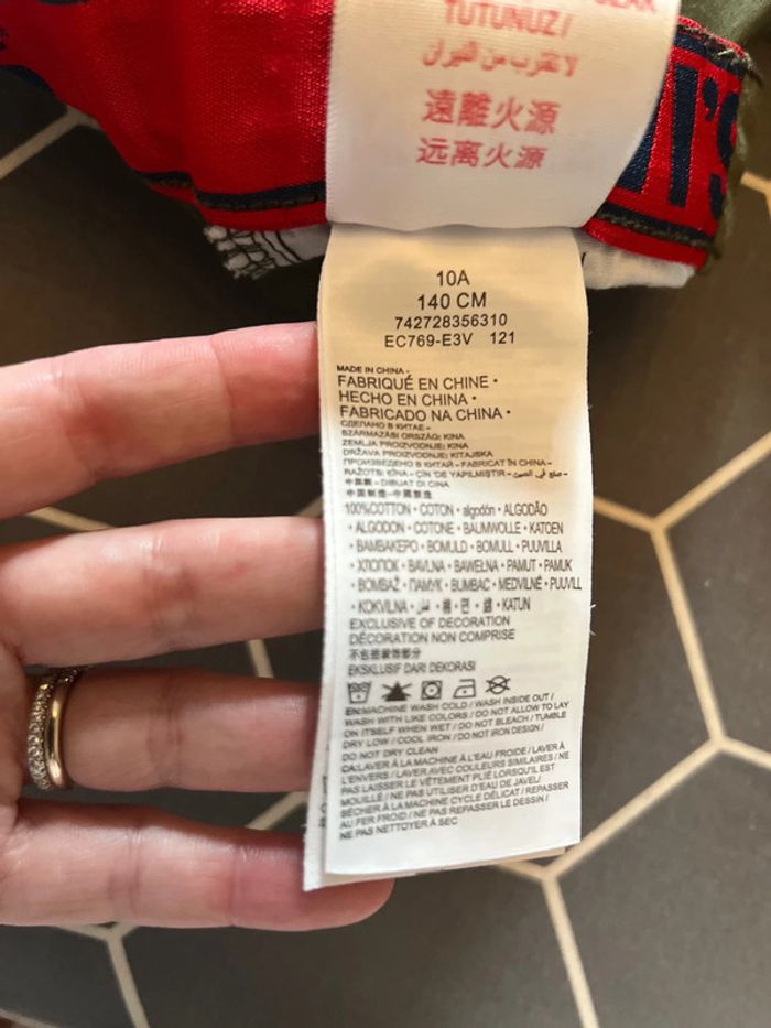 Bermuda cargo kaki toile légère 10 ans - Levi's - photo numéro 7