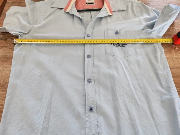 Chemise manches courtes Oxbow excellent état Taille S bleue clair uni - photo numéro 9