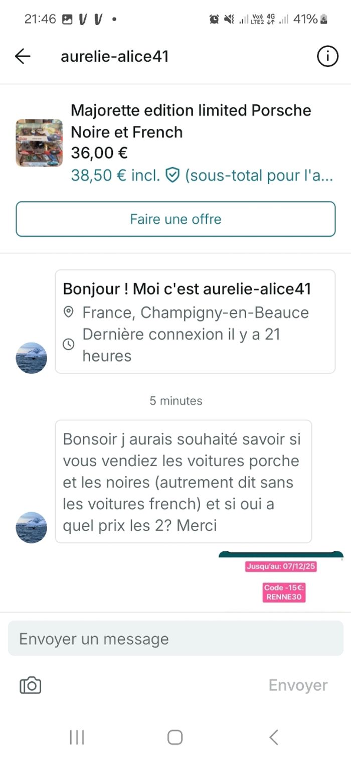 2 coffrets majorette Porsche et Noir - photo numéro 3