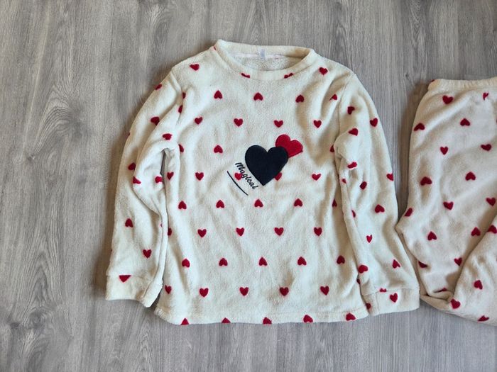 Pyjama chaud vovo à coeurs rouges - taille s - photo numéro 2