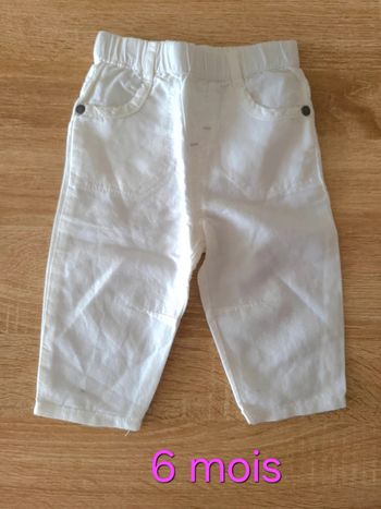 Pantalon blanc 6 mois