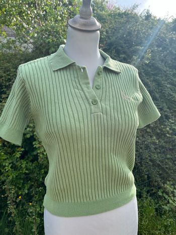 💚 Top Karl Kani maille côtelée – Style Y2K vintage streetwear 💚