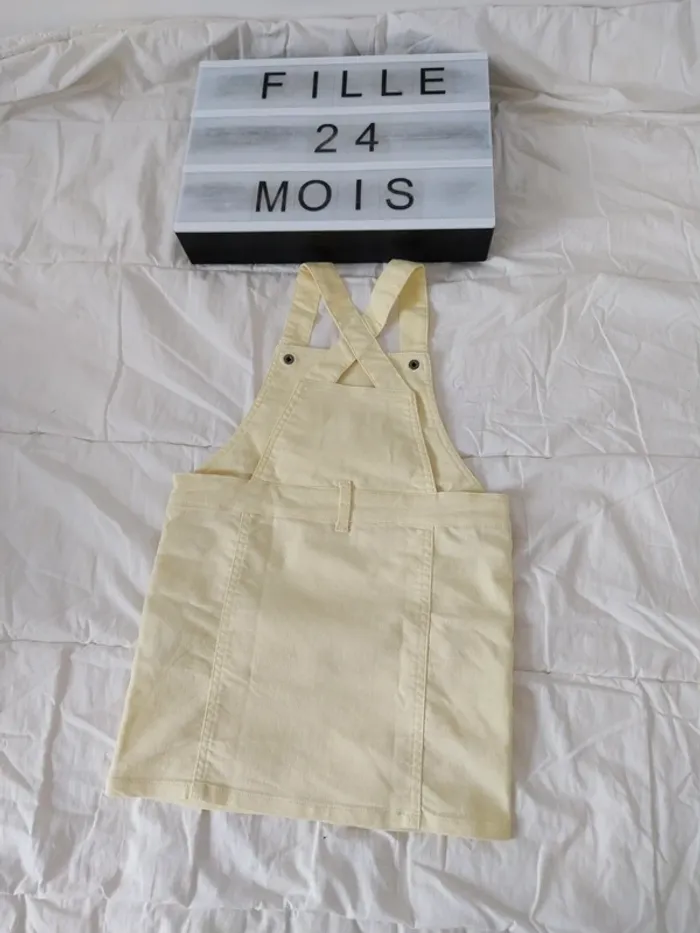 Salopette jupe fille 24 mois Sucre d’orge - photo numéro 2