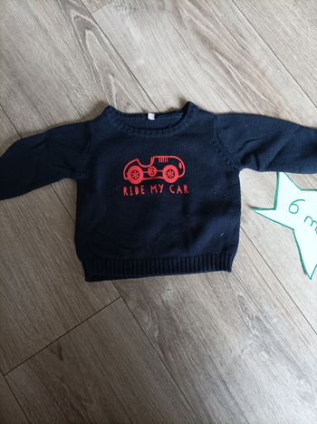 Pull hiver 6 mois bleu