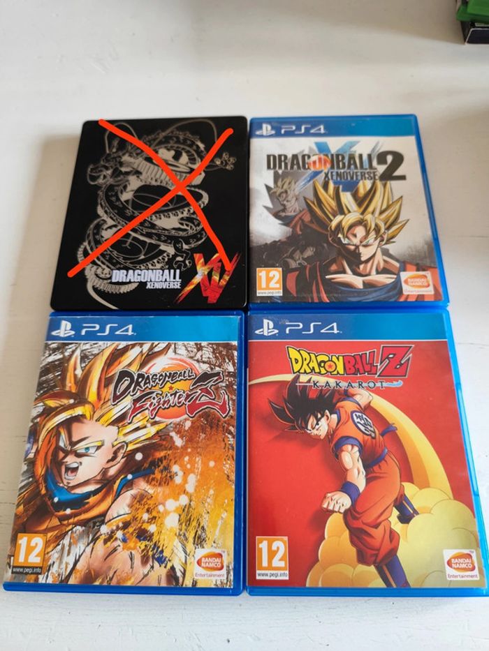 Lot 3 jeux Dragon Ball z PS4 Kakarot, xenoverse 2 et Fighterz