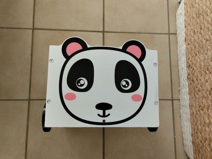 Chariot panda en bois