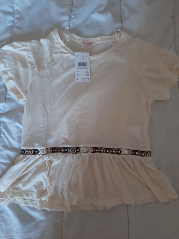 Top beige Camaïeu neuf T36