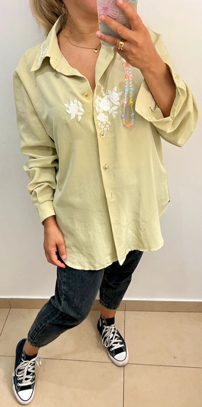 Chemise fluide brodée Taille 46 - photo numéro 5