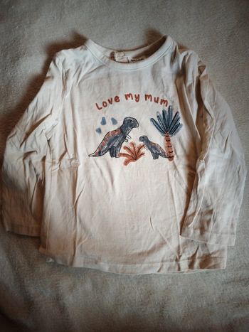 Tee-shirt manches longues dinosaures TAO taille 2 ans