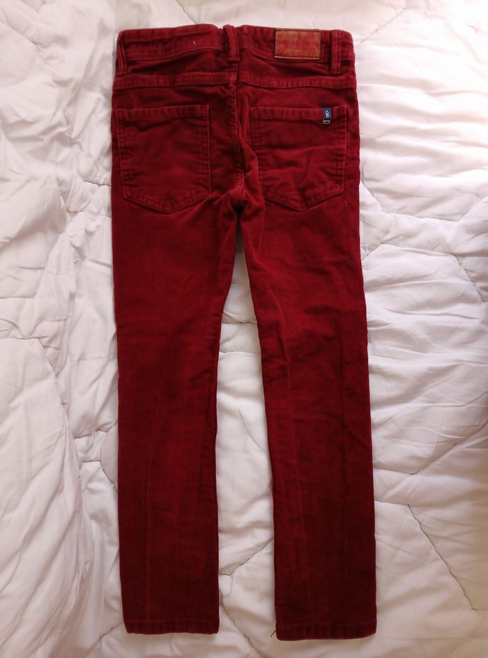 Pantalon 6 ans Okaïdi velours côtelé bordeaux - photo numéro 2