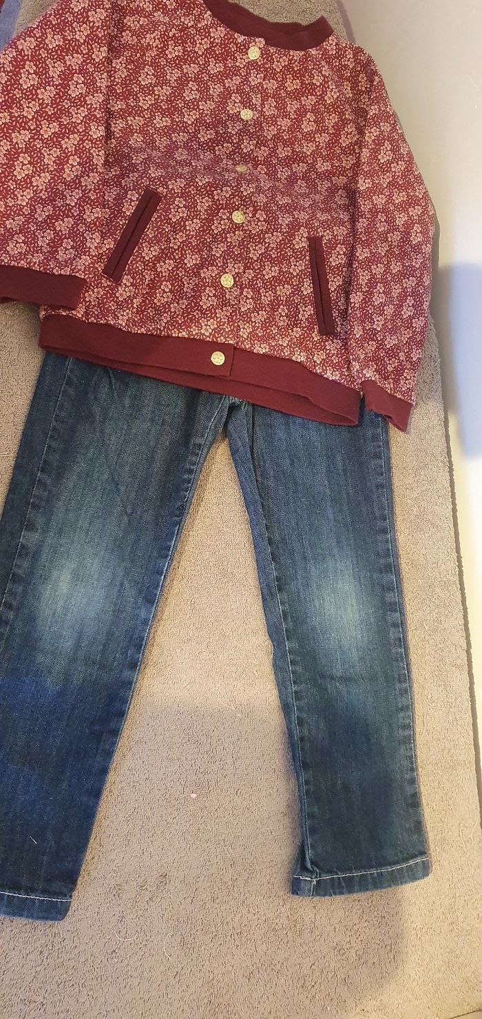 Ensemble jean et gilet fille Sergent Major 5 ans