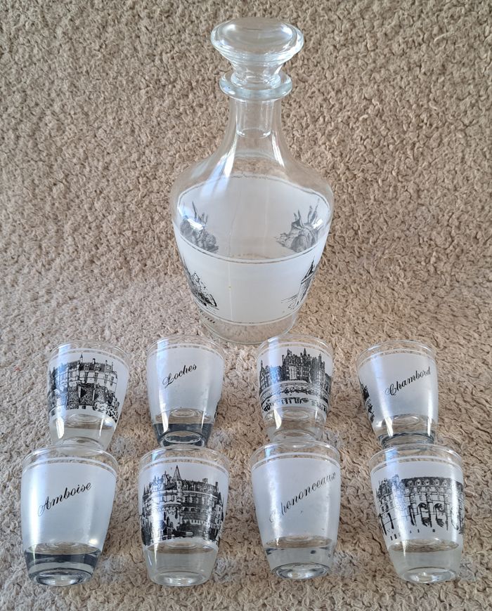 🍽 Service à liqueur décors Chateaux de la Loire - photo numéro 3