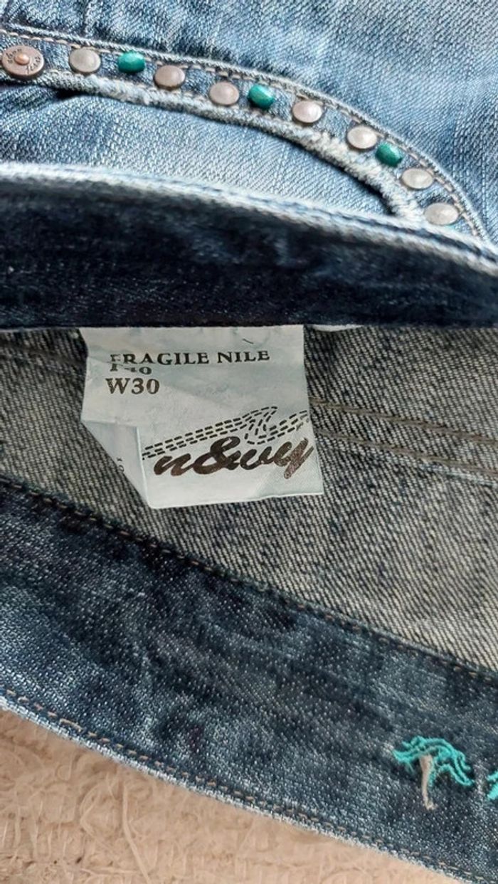 Jean bleu délavé Naomi & Viktor Ylang taille 40 - photo numéro 11