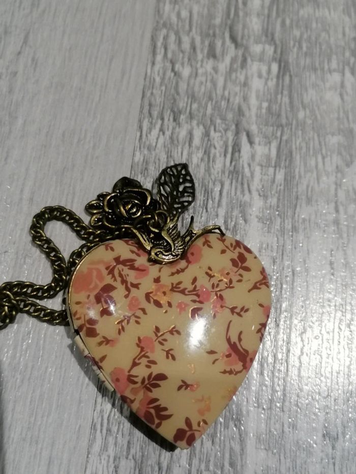 Collier sautoir cœur vintage 📿 - photo numéro 6