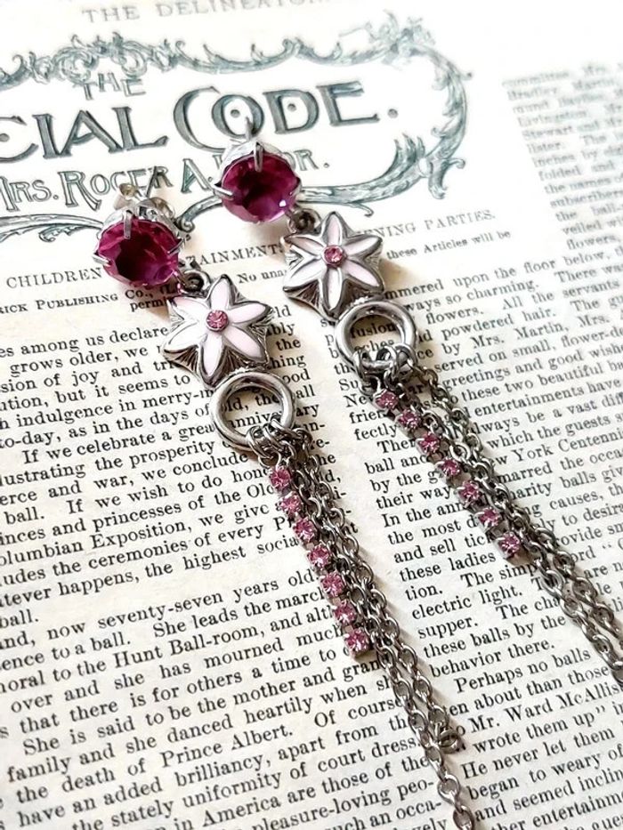 Magnifique paire de boucles d'oreilles pendantes - photo numéro 5